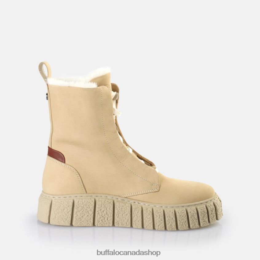 Rampa Lace Up HI Warm Ankle Boot Cream Buffalo ZL64TZ466 |Boots