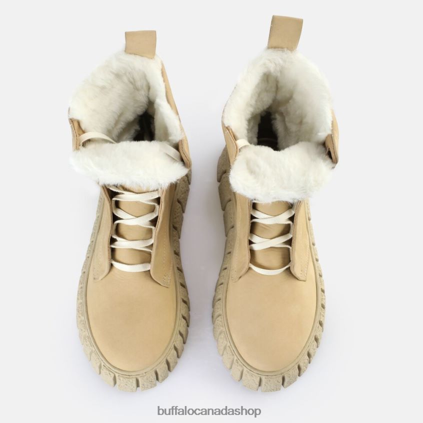 Rampa Lace Up HI Warm Ankle Boot Cream Buffalo ZL64TZ466 |Boots