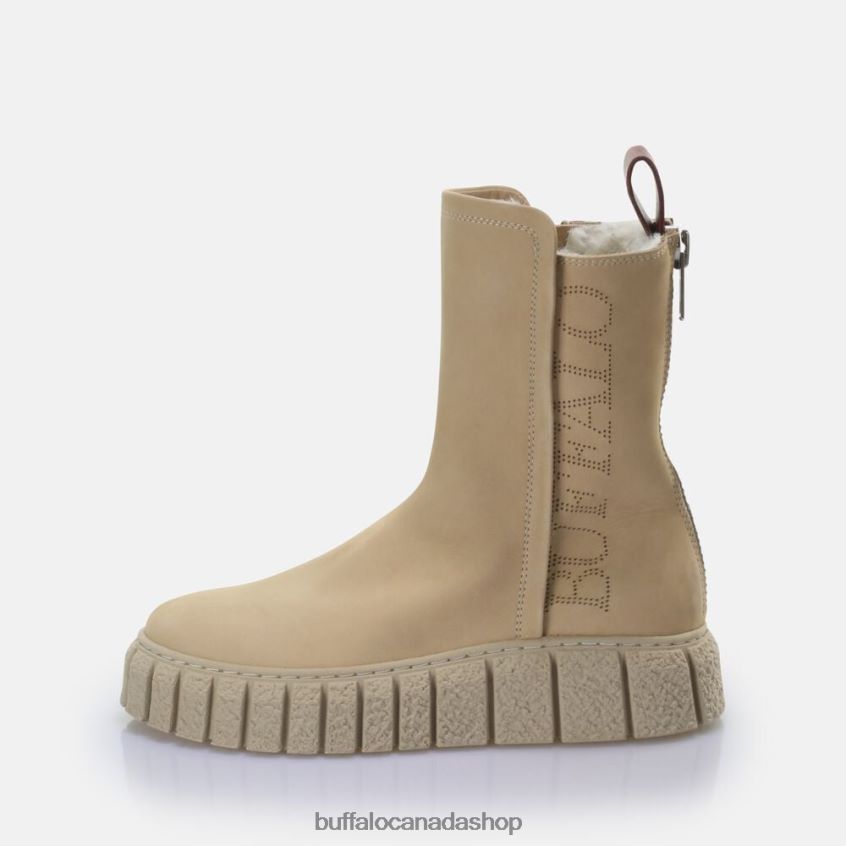 Rampa Zip Warm Ankle Boot Cream Buffalo ZL64TZ301 |Boots