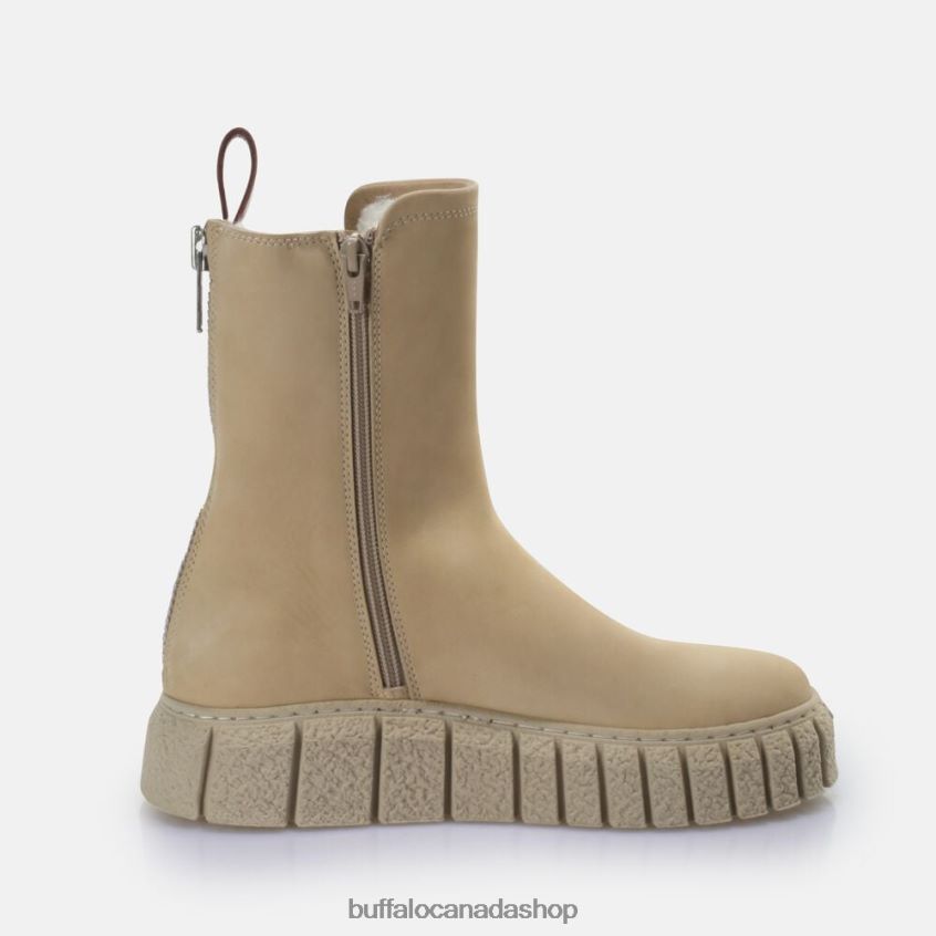 Rampa Zip Warm Ankle Boot Cream Buffalo ZL64TZ301 |Boots