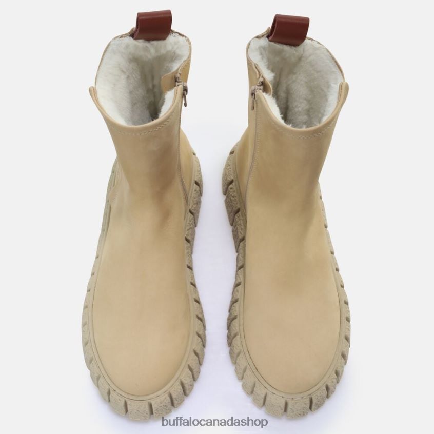 Rampa Zip Warm Ankle Boot Cream Buffalo ZL64TZ301 |Boots