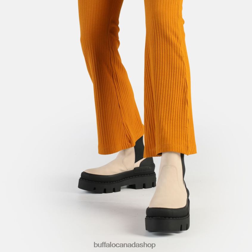 Raven Chelsea Ankle-Boot vegan Cream/Black Buffalo ZL64TZ486 |Boots