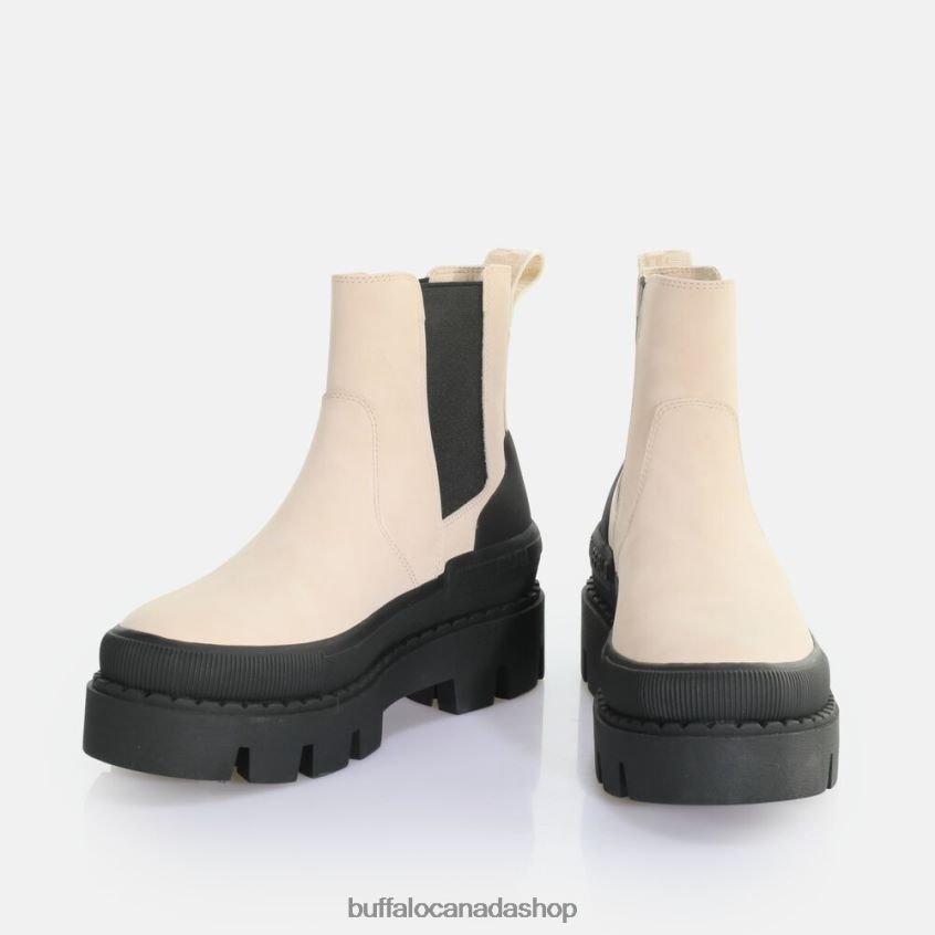 Raven Chelsea Ankle-Boot vegan Cream/Black Buffalo ZL64TZ486 |Boots