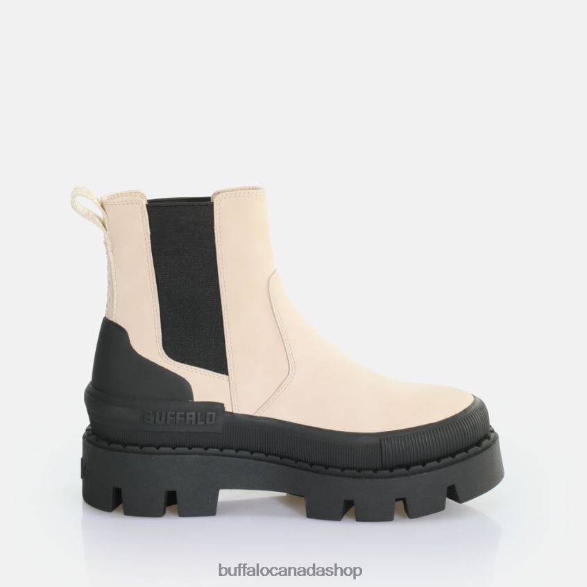 Raven Chelsea Ankle-Boot vegan Cream/Black Buffalo ZL64TZ486 |Boots