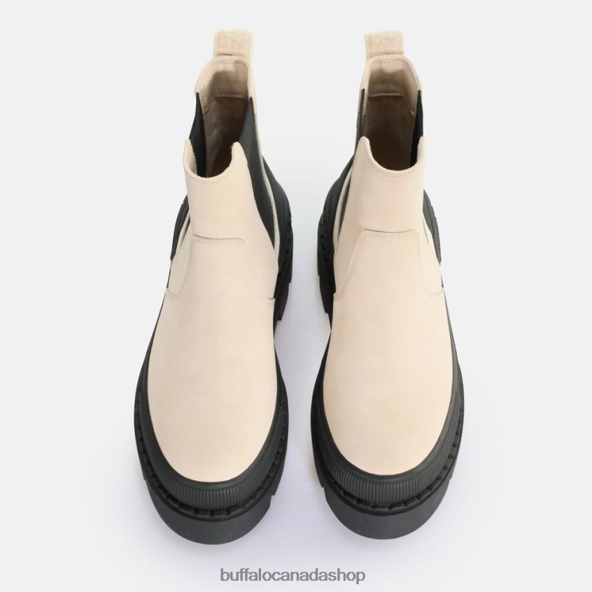 Raven Chelsea Ankle-Boot vegan Cream/Black Buffalo ZL64TZ486 |Boots