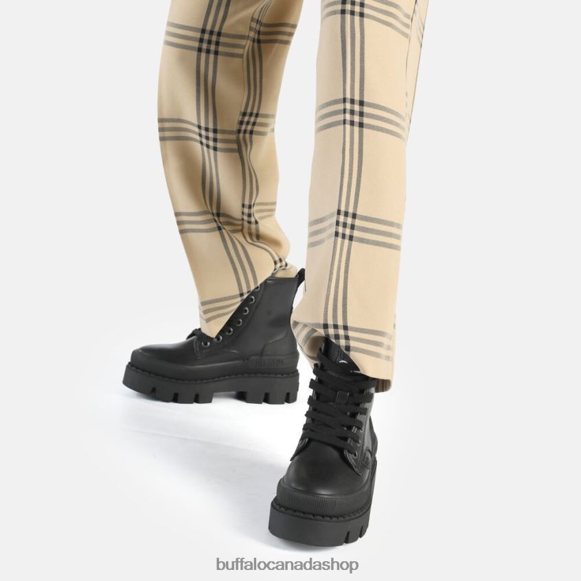 Raven Laceup HI Ankle-Boot vegan Black Buffalo ZL64TZ898 |Boots