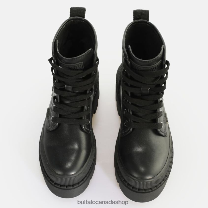 Raven Laceup HI Ankle-Boot vegan Black Buffalo ZL64TZ898 |Boots