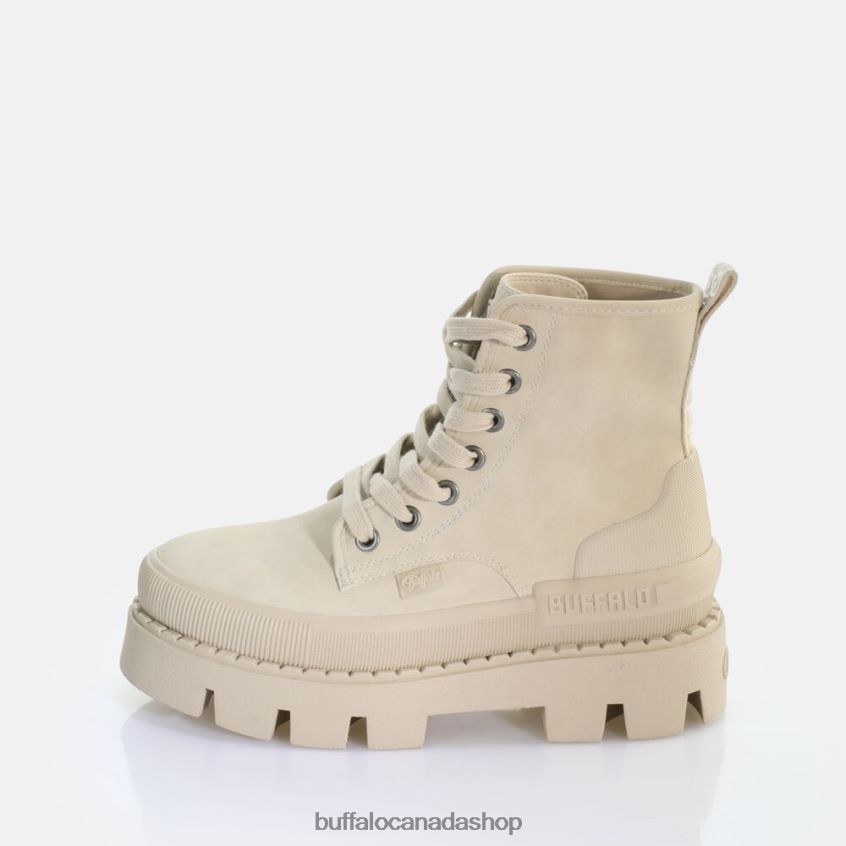 Raven Laceup HI Ankle-Boot vegan Cream Buffalo ZL64TZ691 |Boots