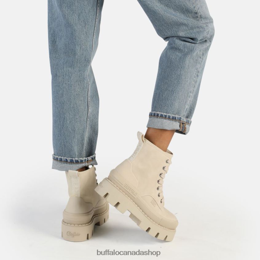 Raven Laceup HI Ankle-Boot vegan Cream Buffalo ZL64TZ691 |Boots