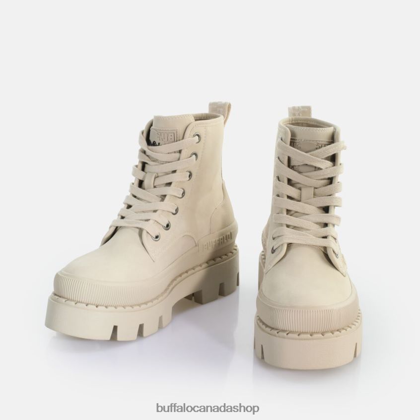 Raven Laceup HI Ankle-Boot vegan Cream Buffalo ZL64TZ691 |Boots