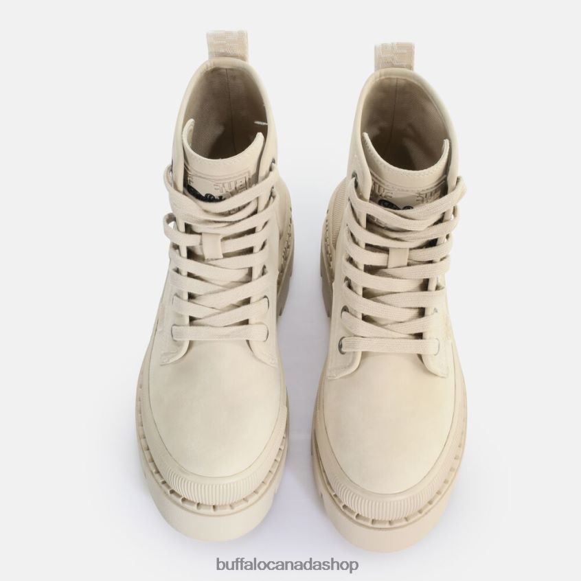 Raven Laceup HI Ankle-Boot vegan Cream Buffalo ZL64TZ691 |Boots