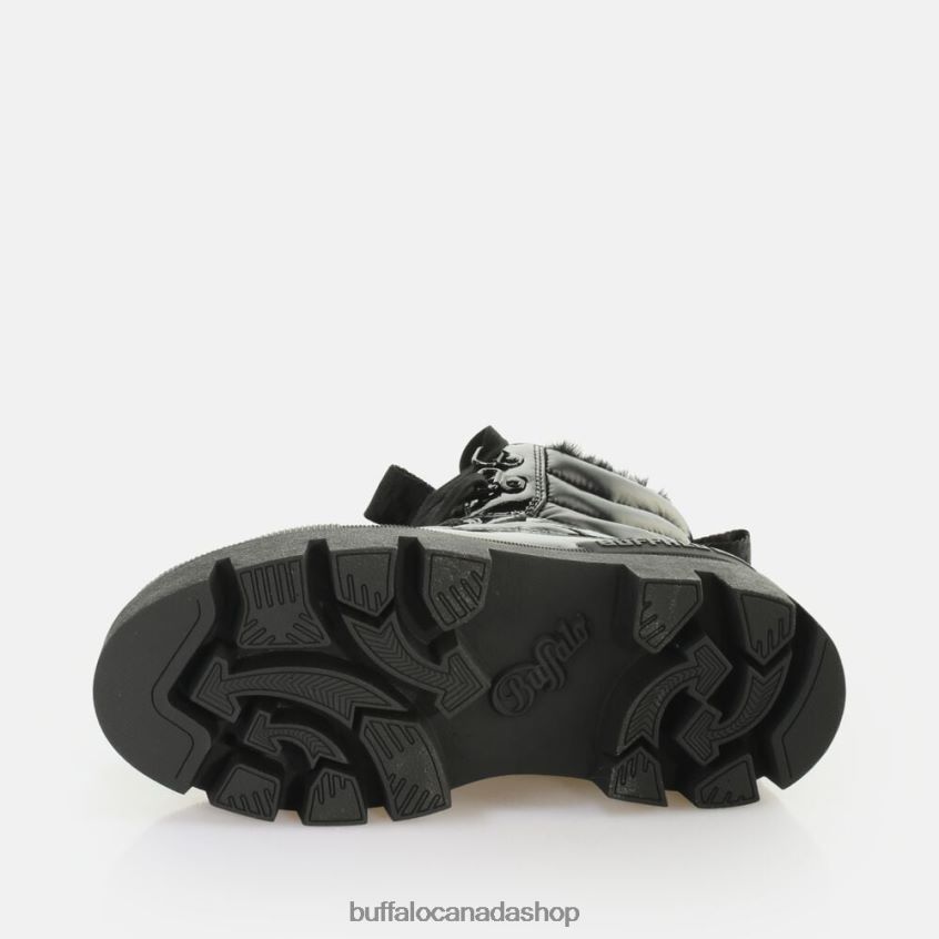 Raven Snow Laceup Mid Ankle-Boot vegan Black Buffalo ZL64TZ304 |Boots