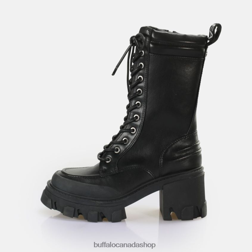 Riot Lace HI Ankle-Boot vegan Black Buffalo ZL64TZ821 |Boots