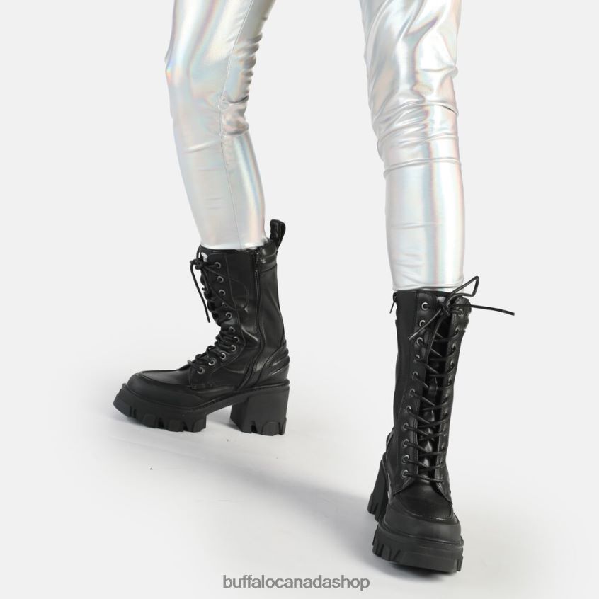 Riot Lace HI Ankle-Boot vegan Black Buffalo ZL64TZ821 |Boots