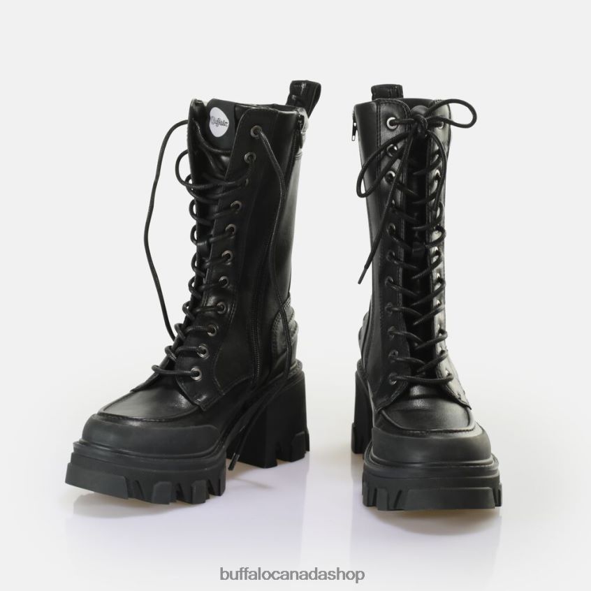 Riot Lace HI Ankle-Boot vegan Black Buffalo ZL64TZ821 |Boots
