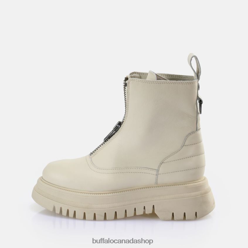 Shade Zip Mid Ankle Boot Cream Buffalo ZL64TZ467 |Boots