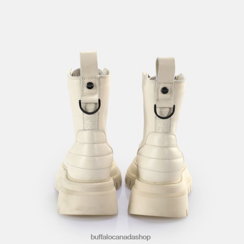 Shade Zip Mid Ankle Boot Cream Buffalo ZL64TZ467 |Boots