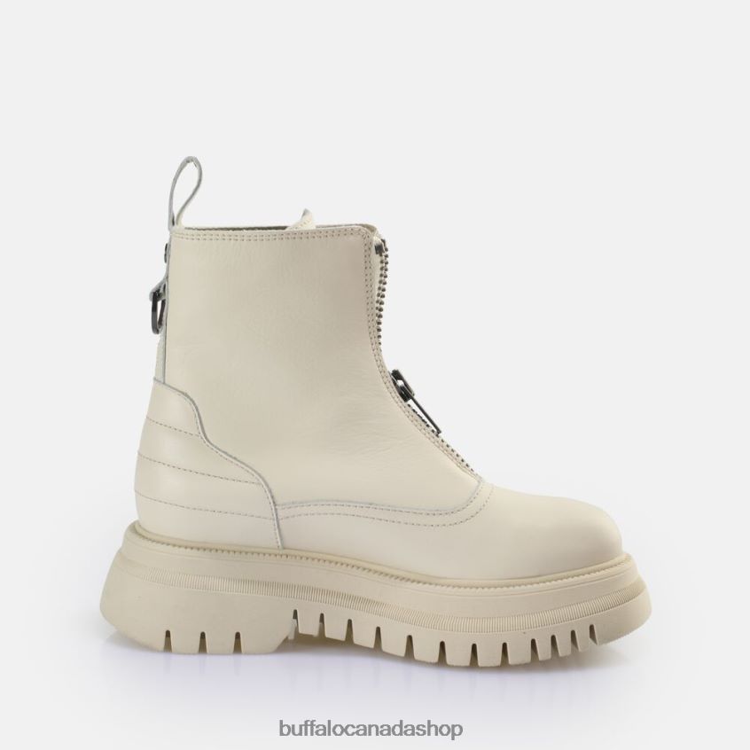 Shade Zip Mid Ankle Boot Cream Buffalo ZL64TZ467 |Boots
