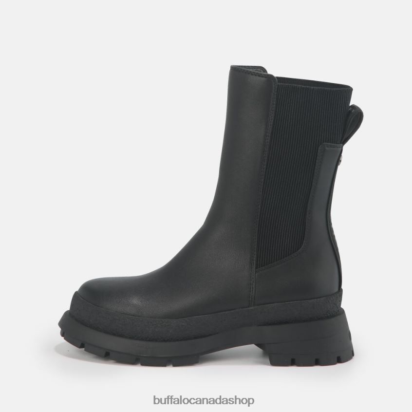 Shari Bootie Flat vegan Black Buffalo ZL64TZ639 |Boots