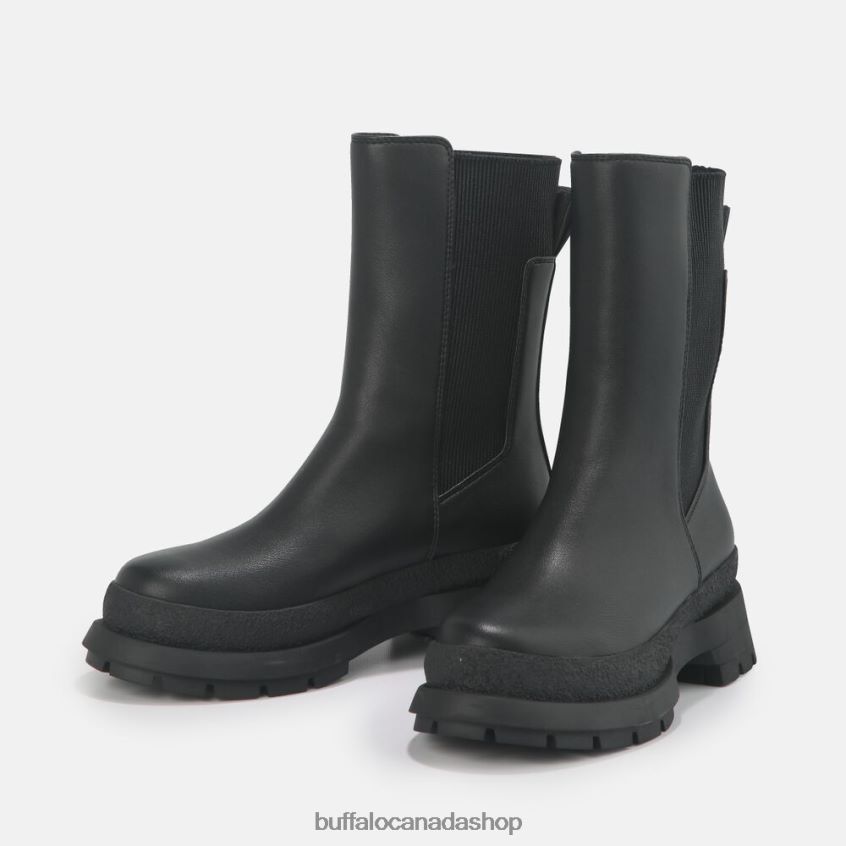 Shari Bootie Flat vegan Black Buffalo ZL64TZ639 |Boots