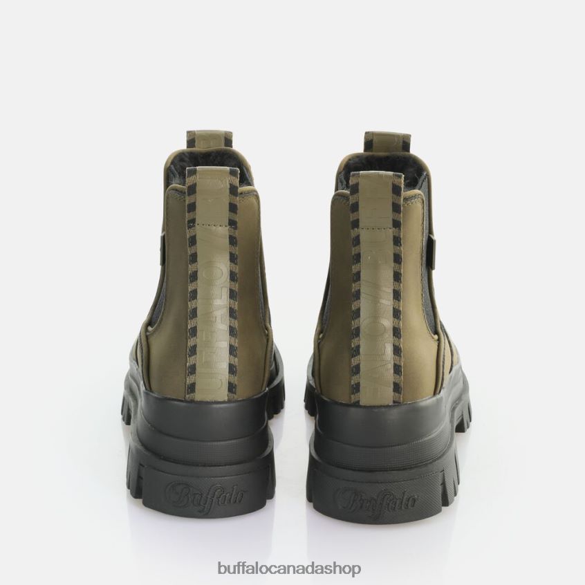 Aspha Chelsea Warm Boot vegan Khaki Buffalo ZL64TZ611 |Boots