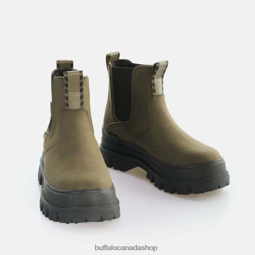 Aspha Chelsea Warm Boot vegan Khaki Buffalo ZL64TZ611 |Boots