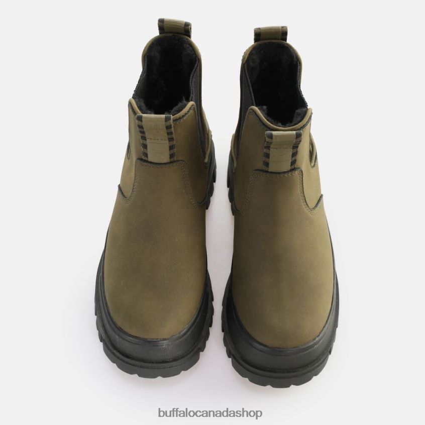 Aspha Chelsea Warm Boot vegan Khaki Buffalo ZL64TZ611 |Boots