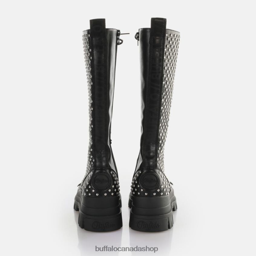 Aspha ON PIN Laceup HI Boot vegan Black Buffalo ZL64TZ507 |Boots