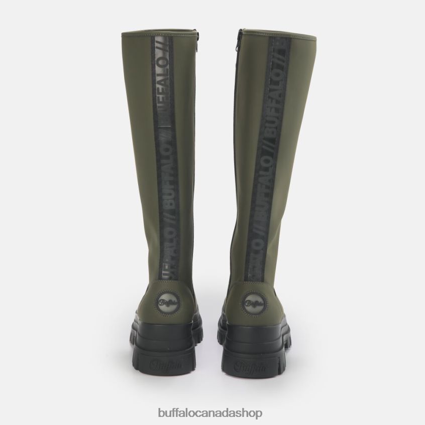 Aspha Rain Hi Boot Flat vegan Khaki Buffalo ZL64TZ232 |Boots