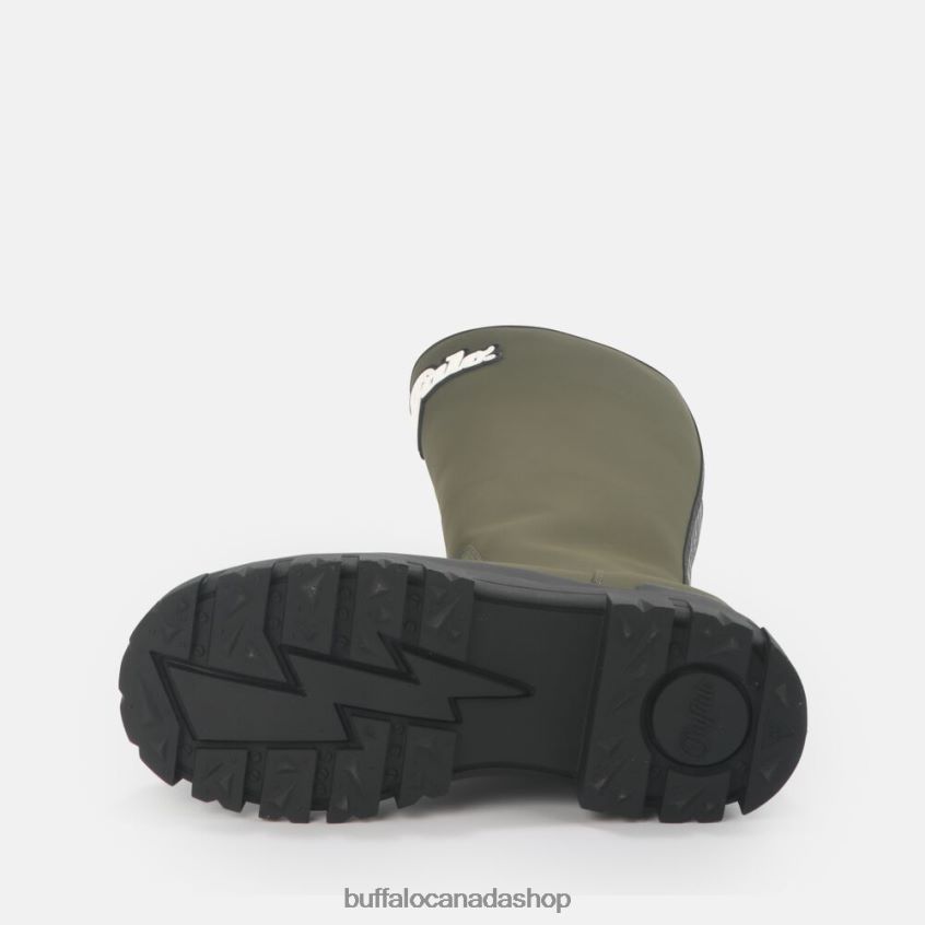 Aspha Rain Hi Boot Flat vegan Khaki Buffalo ZL64TZ232 |Boots