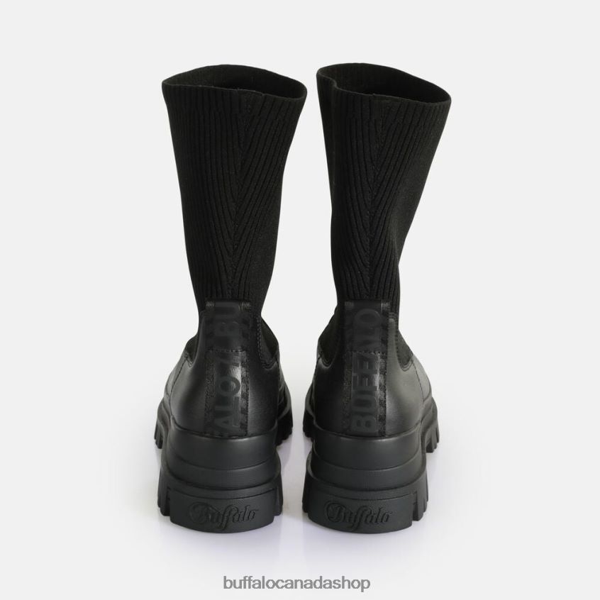 Aspha Sock Boot Short Boot vegan Black Buffalo ZL64TZ538 |Boots