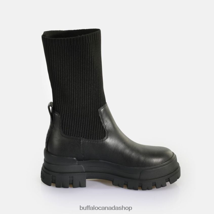 Aspha Sock Boot Short Boot vegan Black Buffalo ZL64TZ538 |Boots