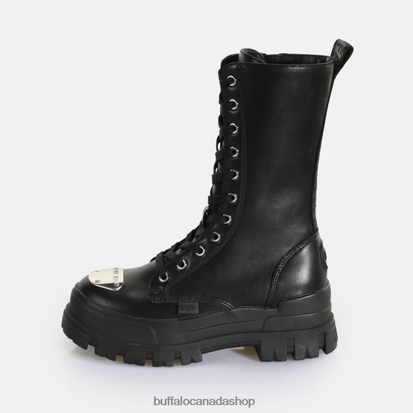 Aspha Steel Laceup HI Boot vegan Black Buffalo ZL64TZ629 |Boots