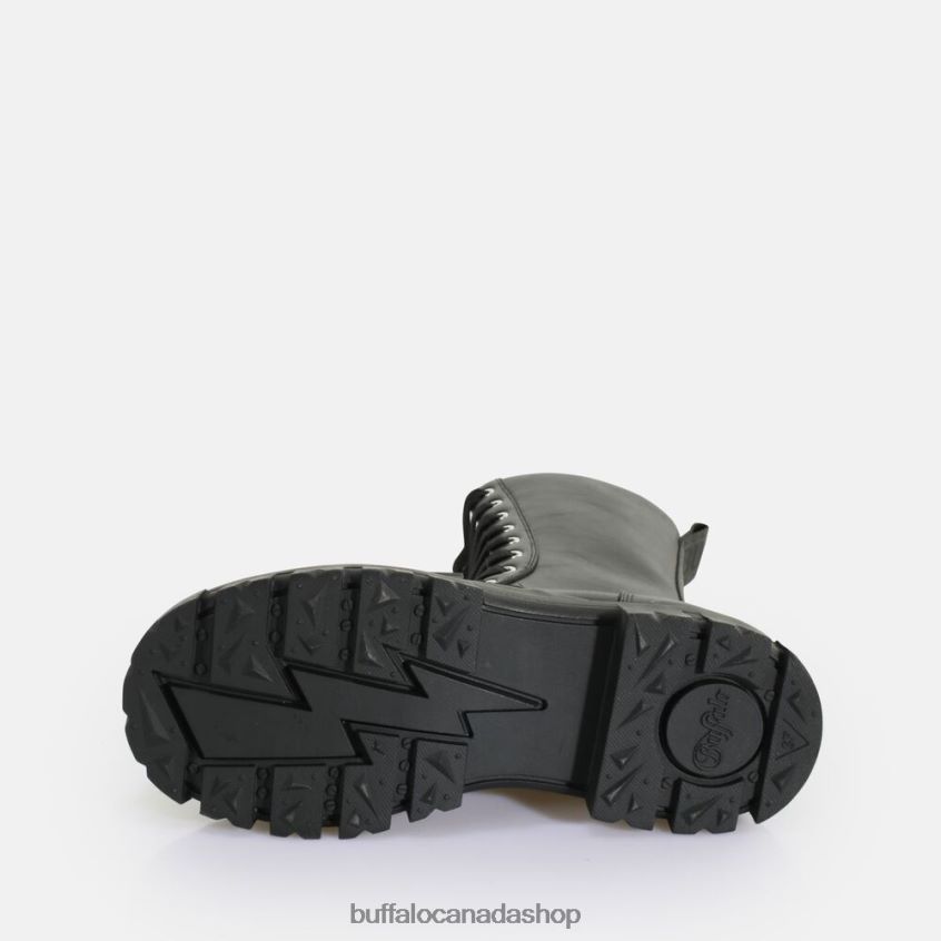 Aspha Steel Laceup HI Boot vegan Black Buffalo ZL64TZ629 |Boots