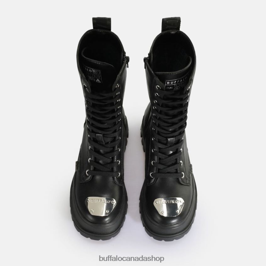 Aspha Steel Laceup HI Boot vegan Black Buffalo ZL64TZ629 |Boots