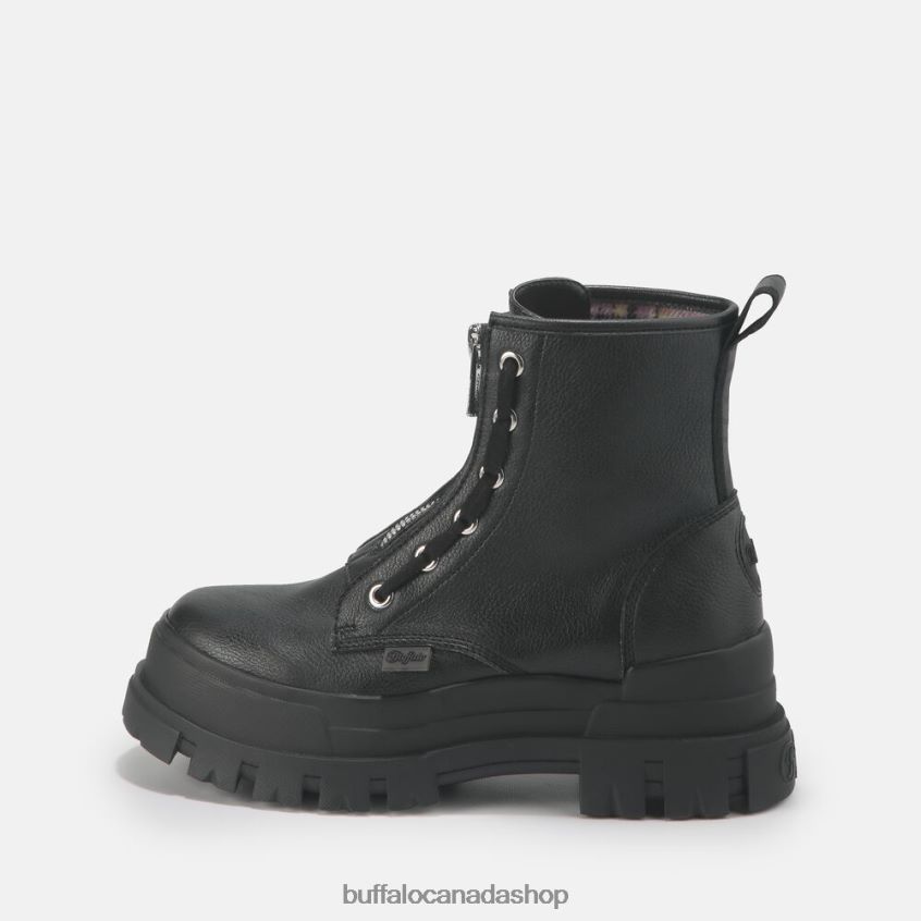 Aspha Zip Black Buffalo ZL64TZ668 |Boots
