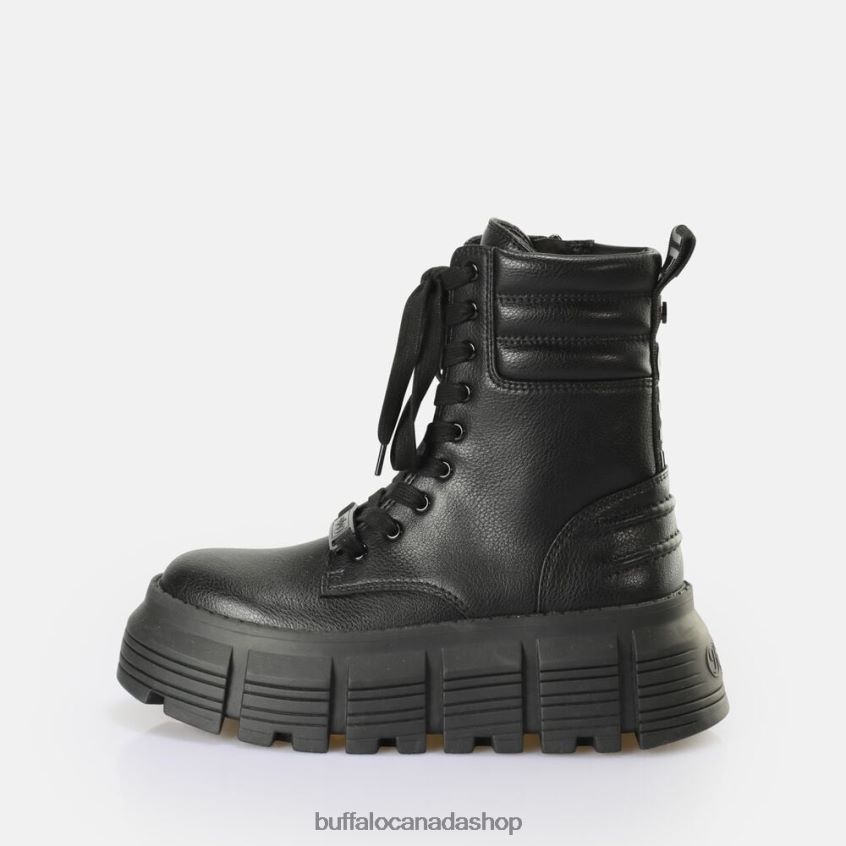 Ava Laceup MID Boot vegan Black Buffalo ZL64TZ894 |Boots