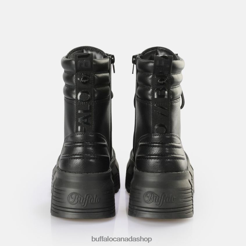 Ava Laceup MID Boot vegan Black Buffalo ZL64TZ894 |Boots