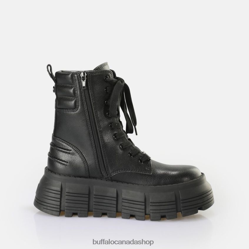 Ava Laceup MID Boot vegan Black Buffalo ZL64TZ894 |Boots