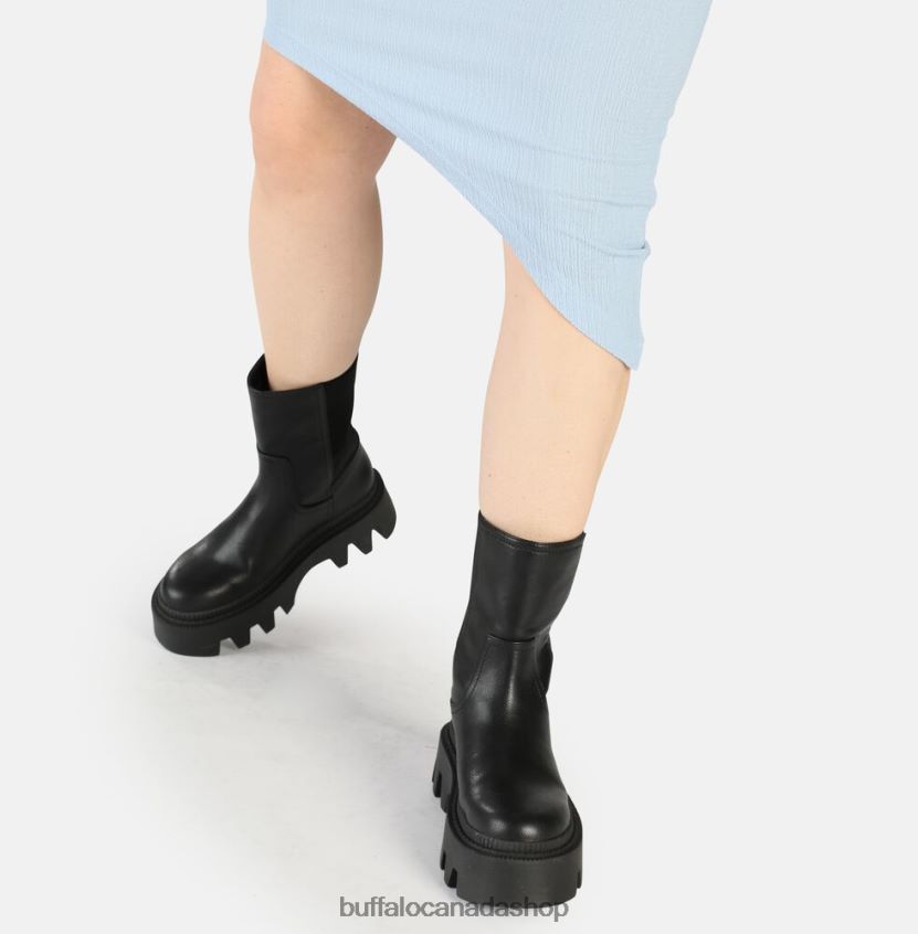 Flora Chelsea HI Boot vegan Black Buffalo ZL64TZ636 |Boots