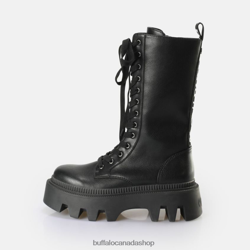 Flora Laceup HI Boot vegan Black Buffalo ZL64TZ649 |Boots