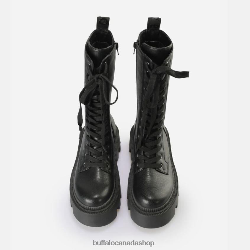 Flora Laceup HI Boot vegan Black Buffalo ZL64TZ649 |Boots