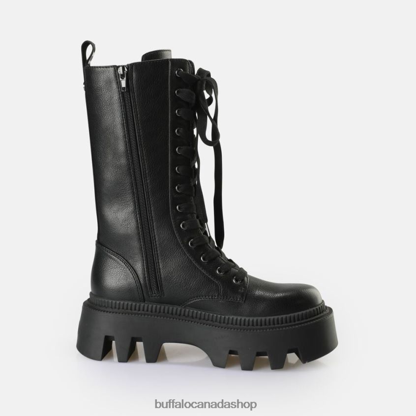 Flora Laceup HI Boot vegan Black Buffalo ZL64TZ649 |Boots