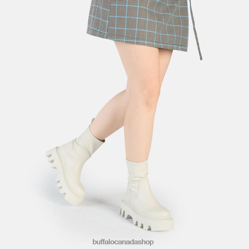 Flora Sock Boot vegan Cream Buffalo ZL64TZ761 |Boots