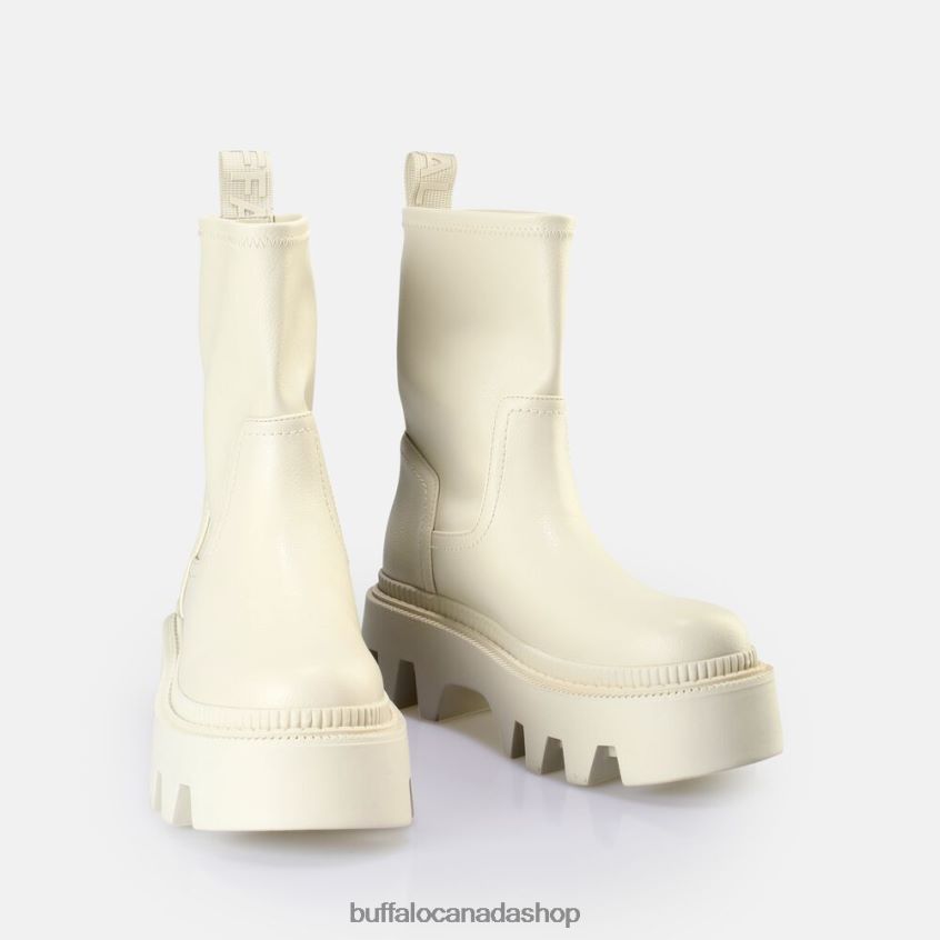 Flora Sock Boot vegan Cream Buffalo ZL64TZ761 |Boots