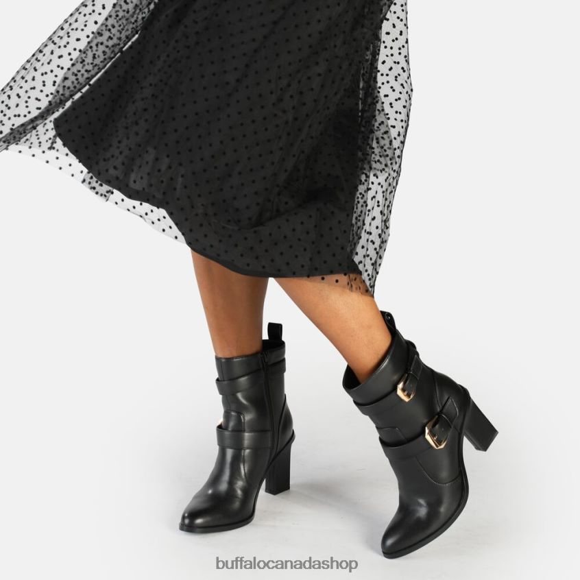 Zoe Buckle Boot Boot vegan Black Buffalo ZL64TZ711 |Boots