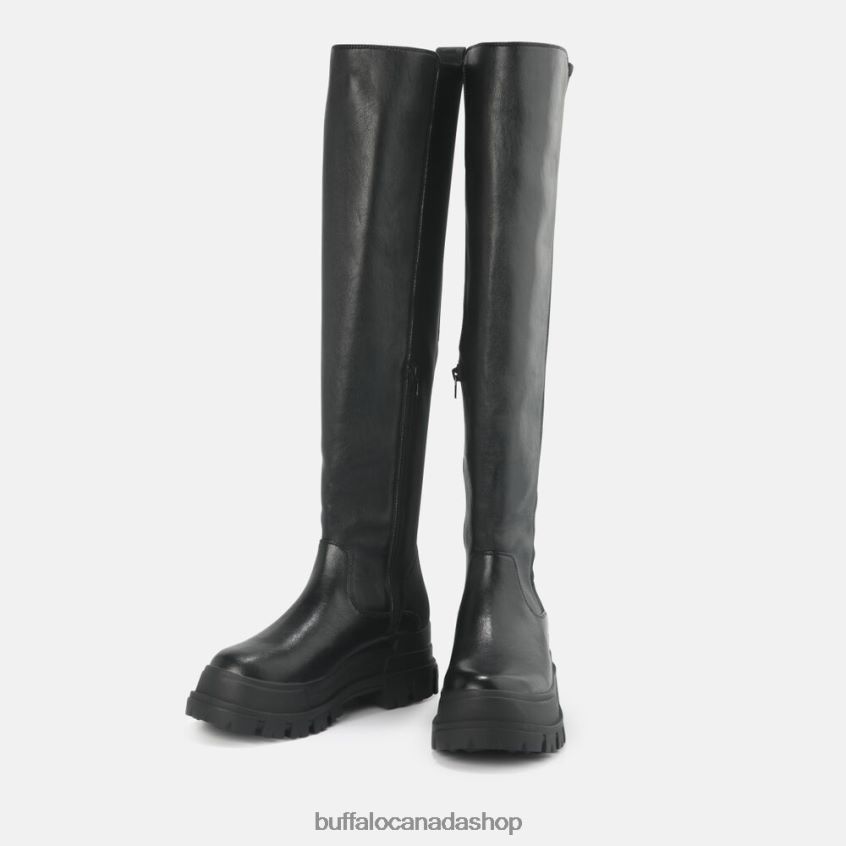 Aspha Over Boot Flat vegan Black Buffalo ZL64TZ369 |Boots