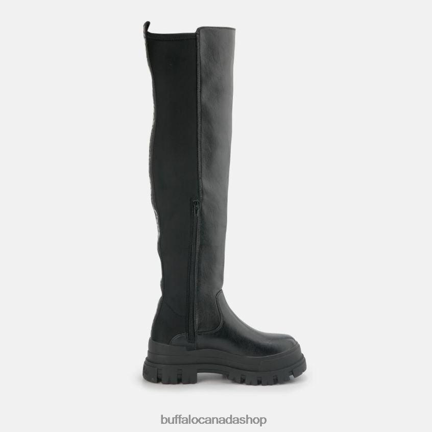 Aspha Over Boot Flat vegan Black Buffalo ZL64TZ369 |Boots