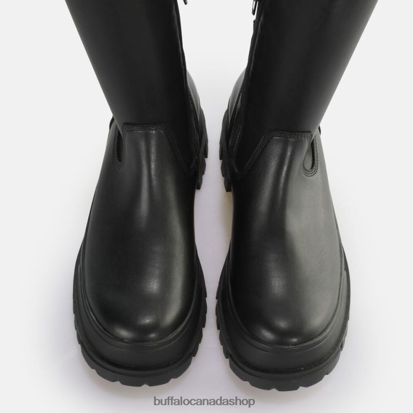 Aspha Stretch Overknee Ankle-Boot vegan Black Buffalo ZL64TZ474 |Boots