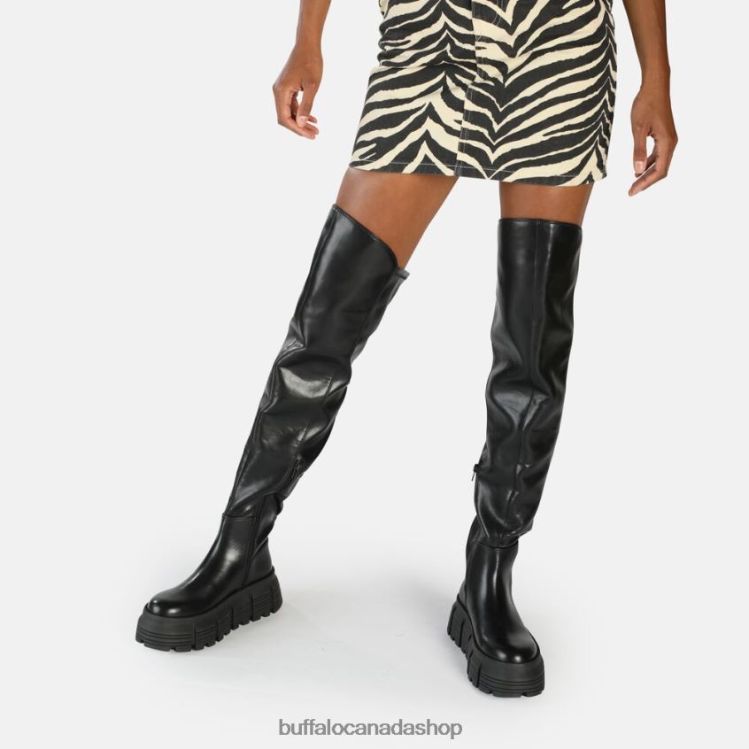 Ava overknee boot vegan Black Buffalo ZL64TZ737 |Boots